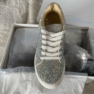 Betsey Johnson Sidny Rhinestone Sneakers Bling - NEW in Box Size 9